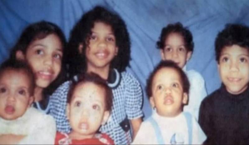 Portrait of seven out of nine children that were murdered. Missing from the image are Elizabeth Breani Kina Wesson and Sebhrenah April Wesson.